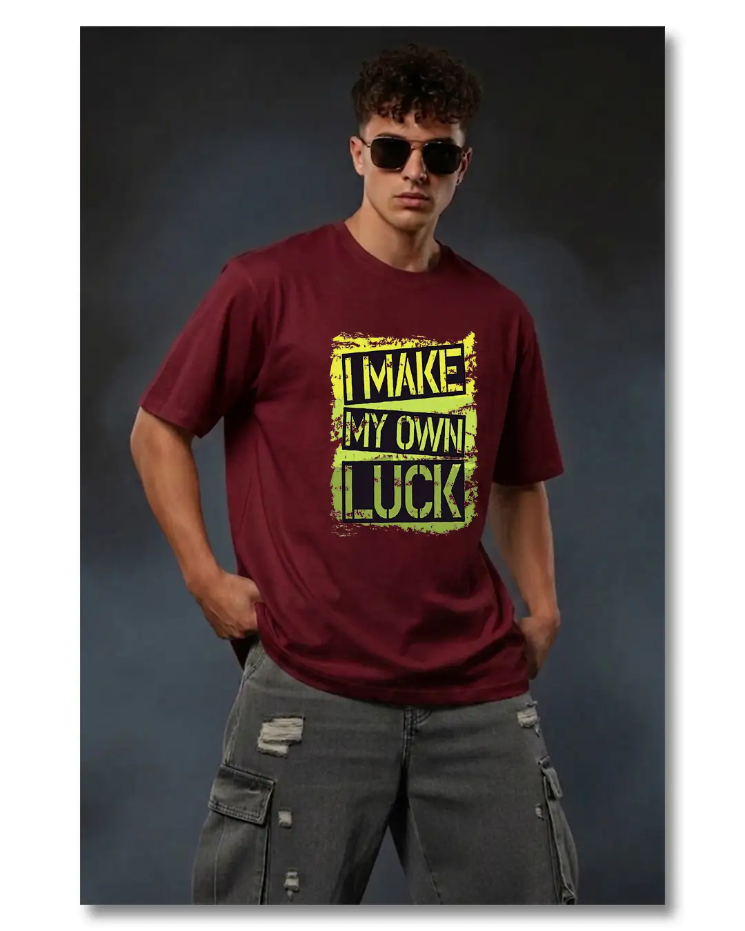 I MAKE MY OWN LUCK 1 Maroon
