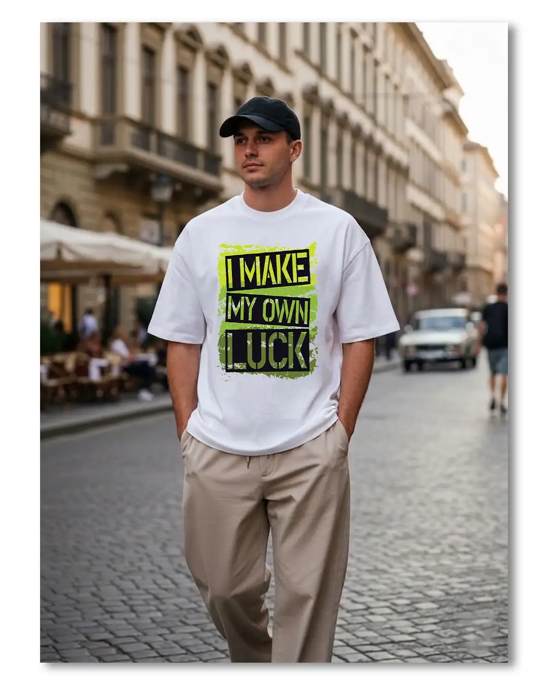 I MAKE MY OWN LUCK 1 White