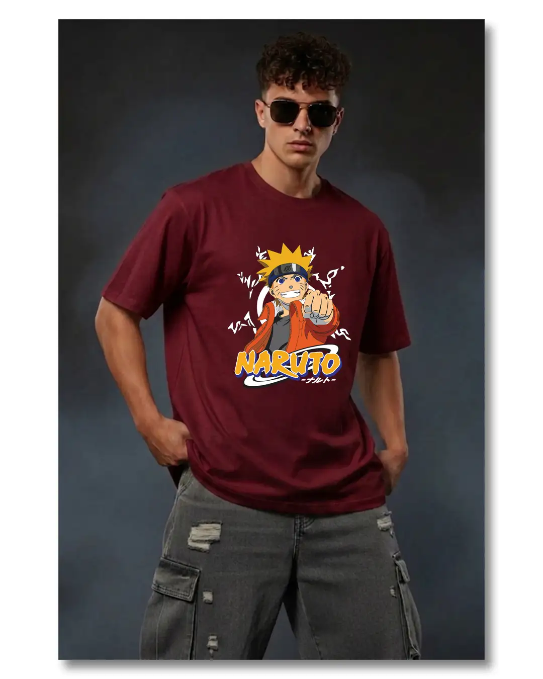 Naruto 1 Maroon T-shirt