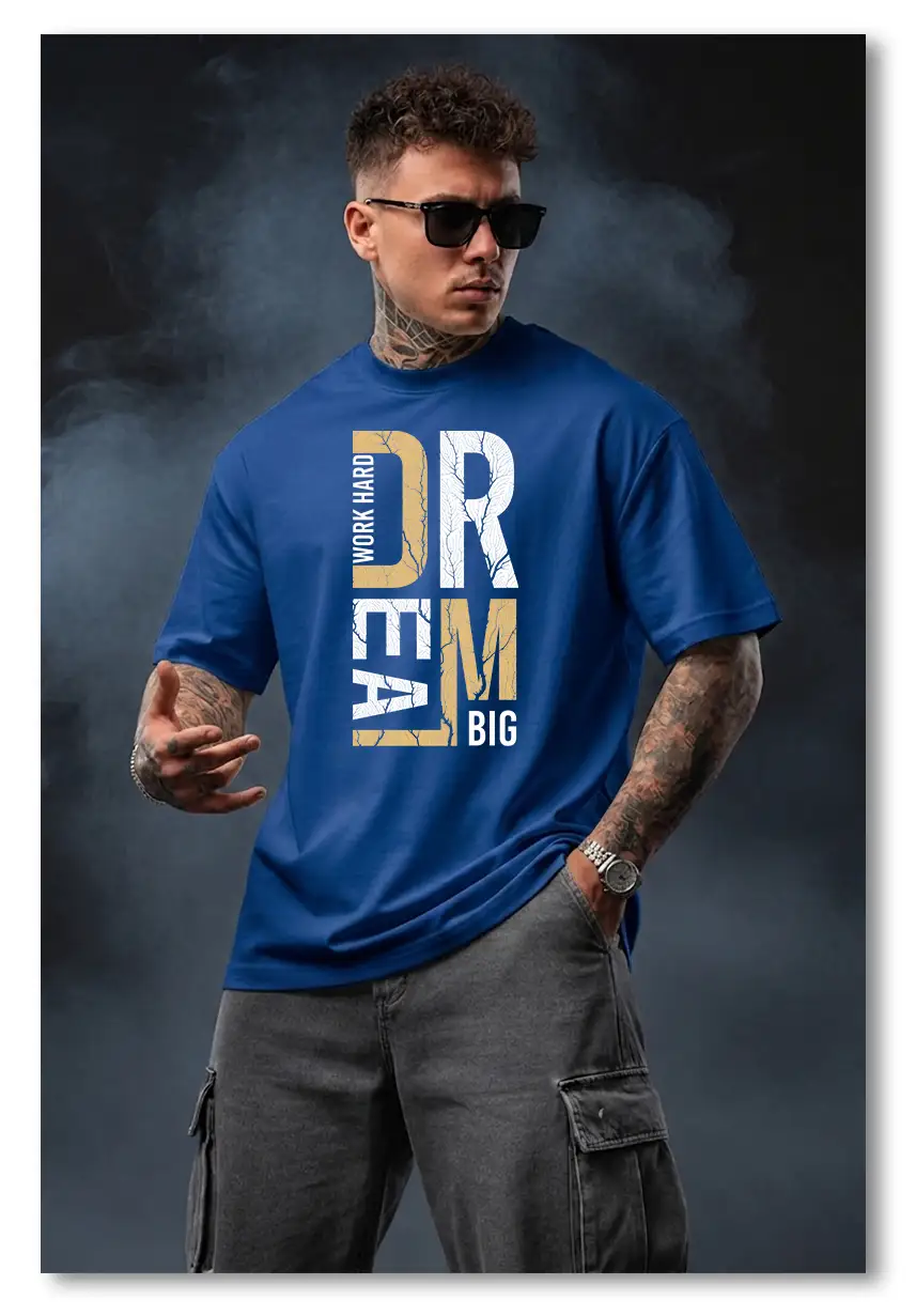 work hard dream big 1 Royal Blue