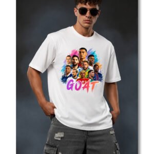 GOAT Graphic White Sports T-Shirt