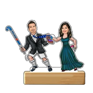 Adventure Couple Caricature Cutout