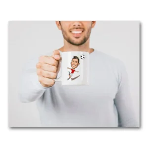 Ronaldo Caricature Sports Coffee Mug